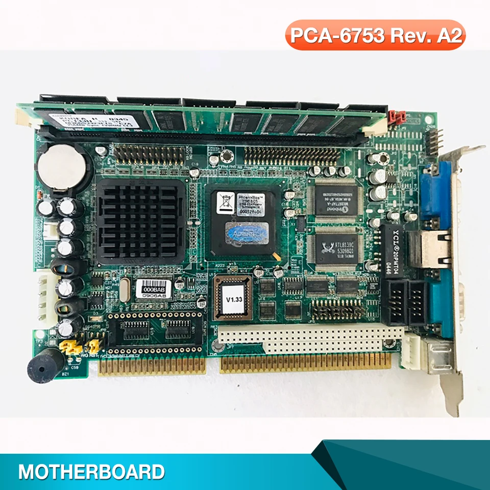 ISA Half-Dustin Card Priemyselné riadiace vybavenie stroj pre Advantech PCA-6753 Rev. A2 PCA-6753F