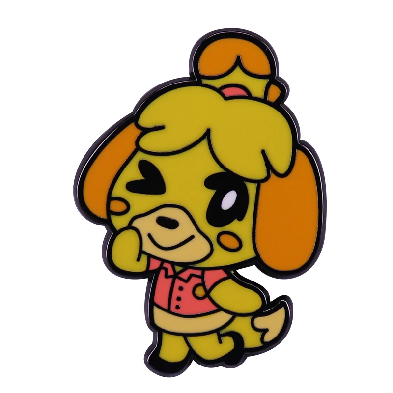Isabelle Shih Tzu Pin New Leaf Video Game Ministerka hráča Mascot Mascot Broš