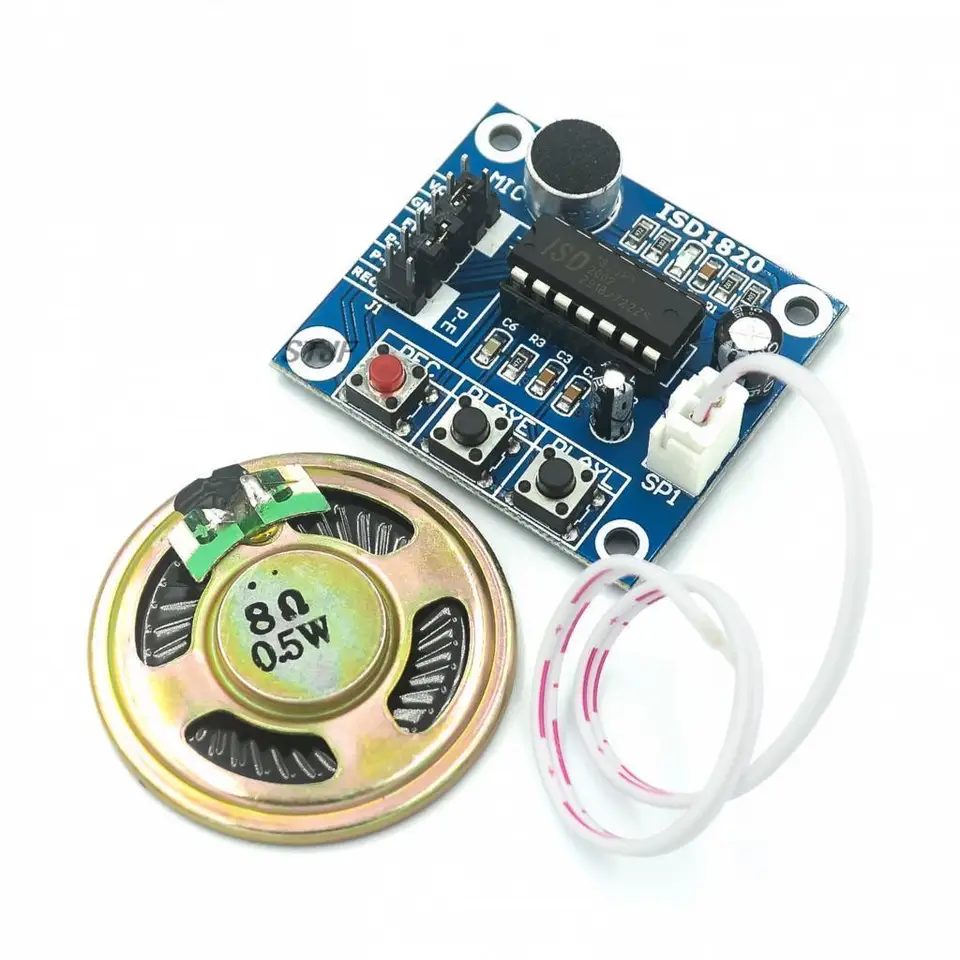 ISD1820 Nahrávajúci modul hlas doska TeleDiphone s mikrofónmi + reproduktor pre