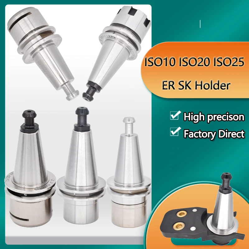 ISO20 ER16 ER20 COLLET COLLET Chuck ISO25 ISO10 SK10 SK16 Držiak vretena nástroja High Presnosť 0,002 mm m ms pre gravírovanie stroja