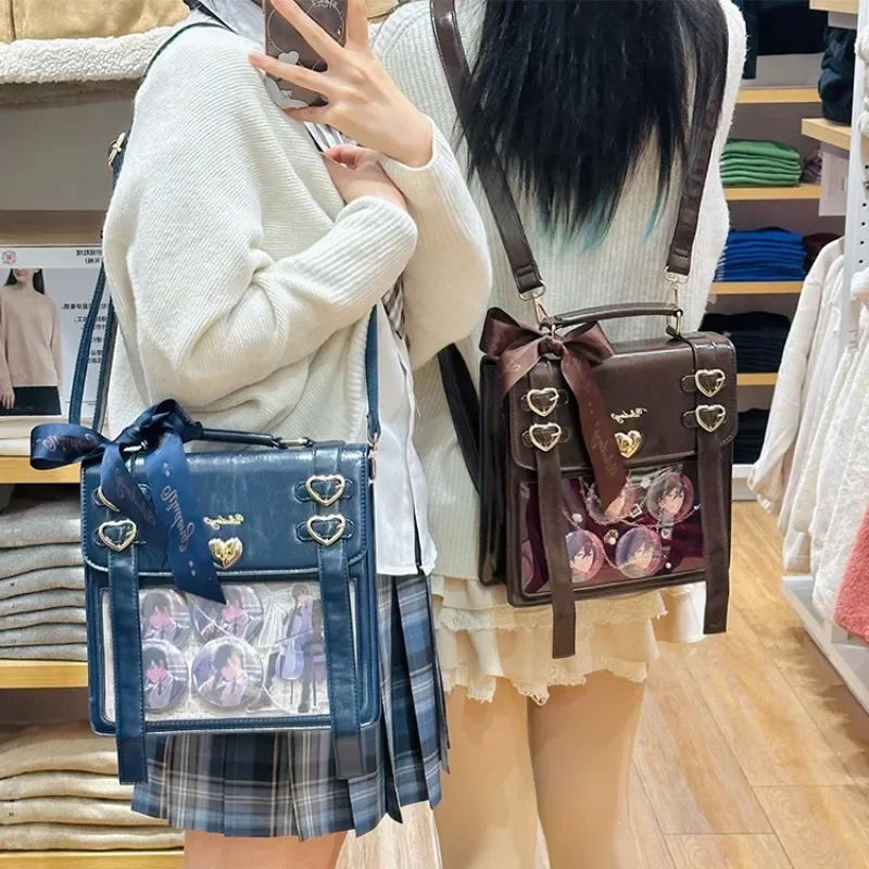 ITA BAG 2025 Populárne displej batohov pre ženy elegantné všetky zhodné dievčatá vrecko na rameno Sladké priehľadné ručné tašky Bolsas сумка