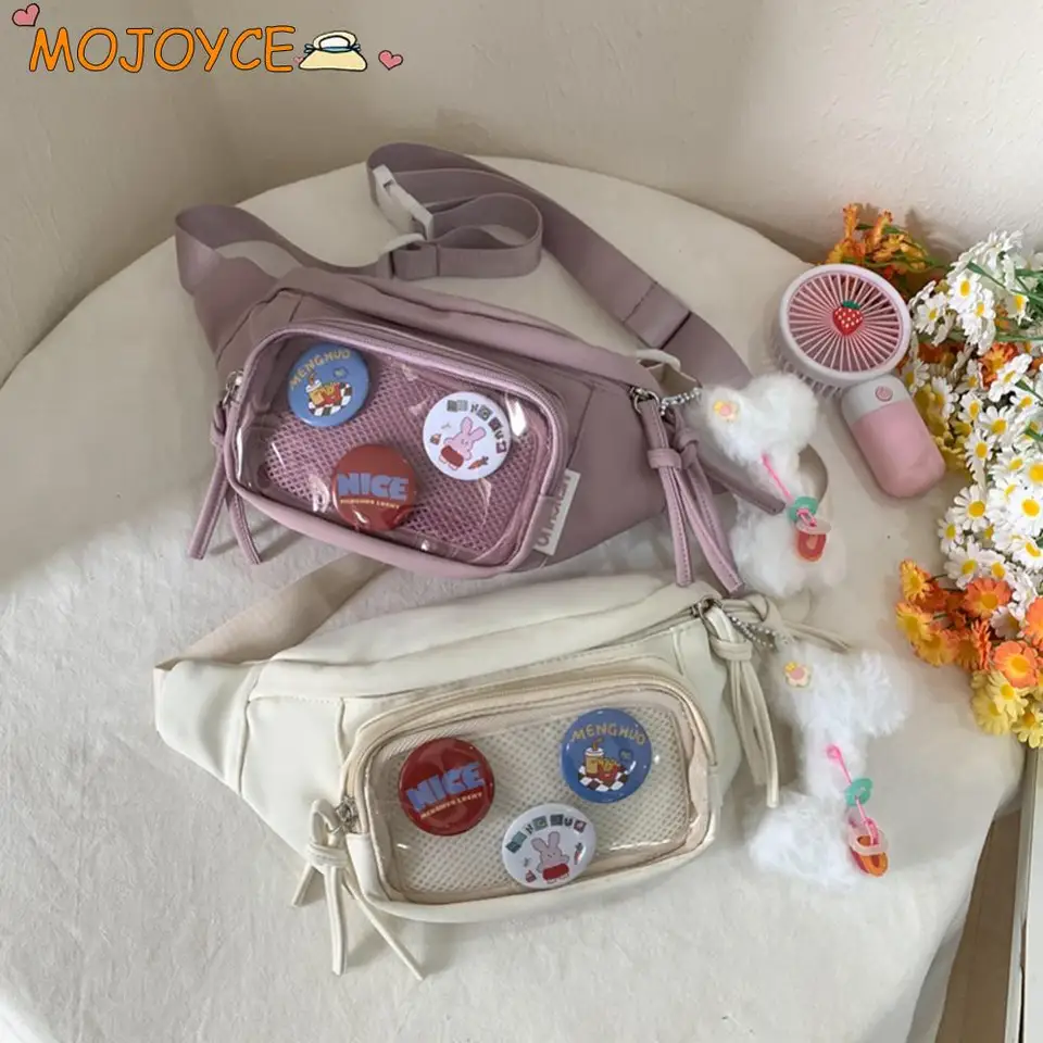 ITA BAG BAD BALT Roztomilé krížové praky vrecko Nylon PVC BAG BAG BAG pre dámske dievčatá dospievajúci
