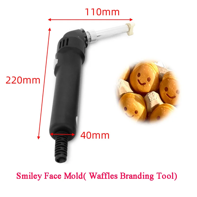 Itop Waffles Smiley Face Brander Smile Stamp Branding Tool Tool Smiley Face Egg Smeley tvár pleseň Smiley Feare Imting Tool 110V 220V