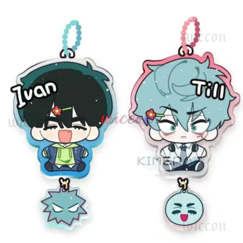 Ivan Till Anime Keychain mimozemská pódium Men Kľúčový reťazec pre ženy komiks Kórejská karikatúra módna postava Akryl Keyring
