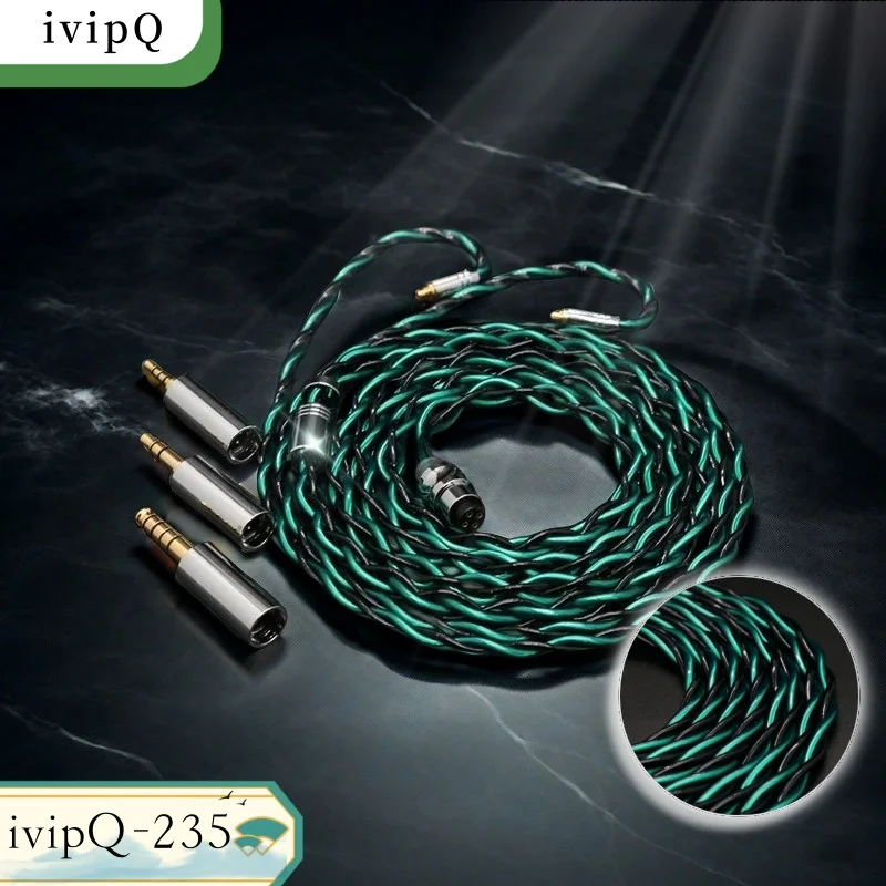 IVIPQ-235 HIFI DIY MMCX 4-CORE 7N OCC+SILVER PLADIUM PLATING Modulárny kábel slúchadiel, pre GK200 IE900 Magic One Nova