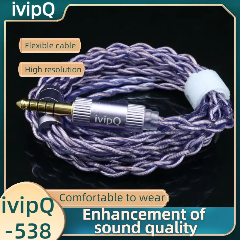 IVIPQ-538 4 Pólový kábel slúchadla HIFI HIFI pre MMCX/0,78 2PIN/IE900