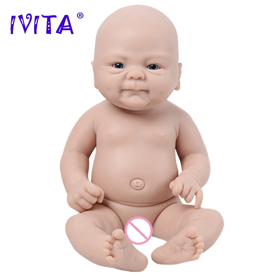 Ivita WG1512 36 cm (14 palcov) 1,65 kg celotelového silikónu Bebe Reborn Doll Doll Neaterned nedokončenú mäkkú bábiku Životné detské hračky pre domácich majstrov