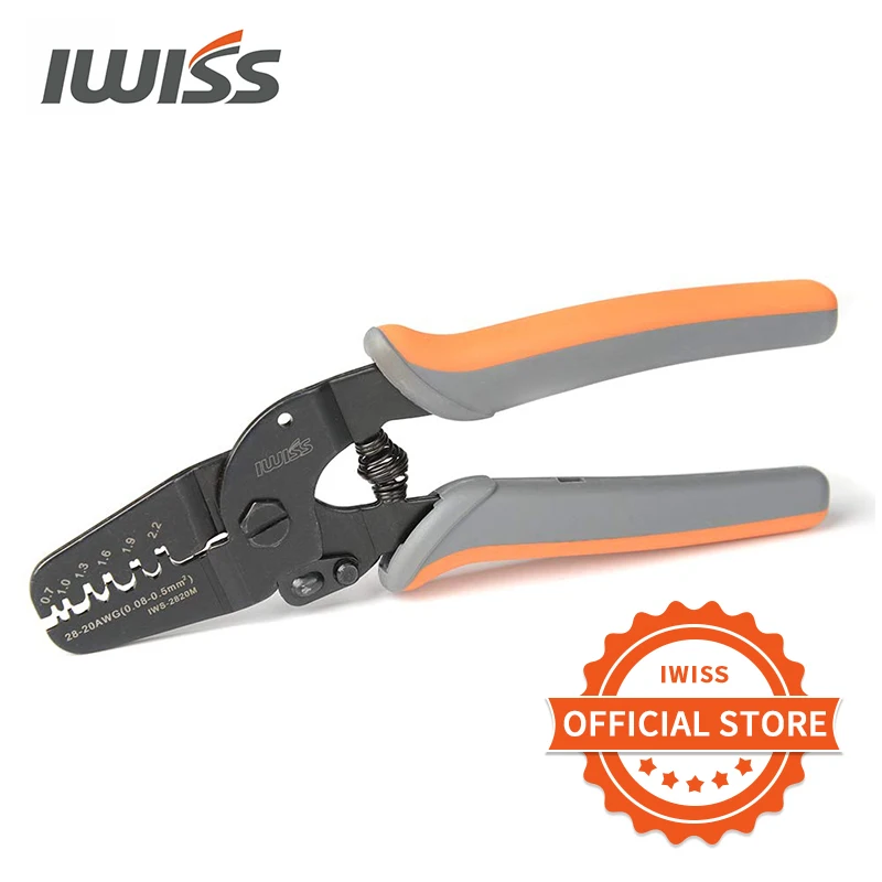 IWISS IWS-2820 Nástroj na kriminalizáciu ručného terminálu na krimanie 28-20awg Jam, Molex, Tyco, JST Terminály a konektory