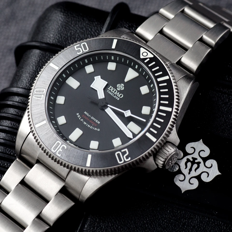 IX a DAO PT5000/SW200/ETA2824 Pohyb vodotesný 20BAR Titán zliatiny hodiniek 39 mm automatický pohyb Luminous Titanium zliatiny zliatiny zliatiny