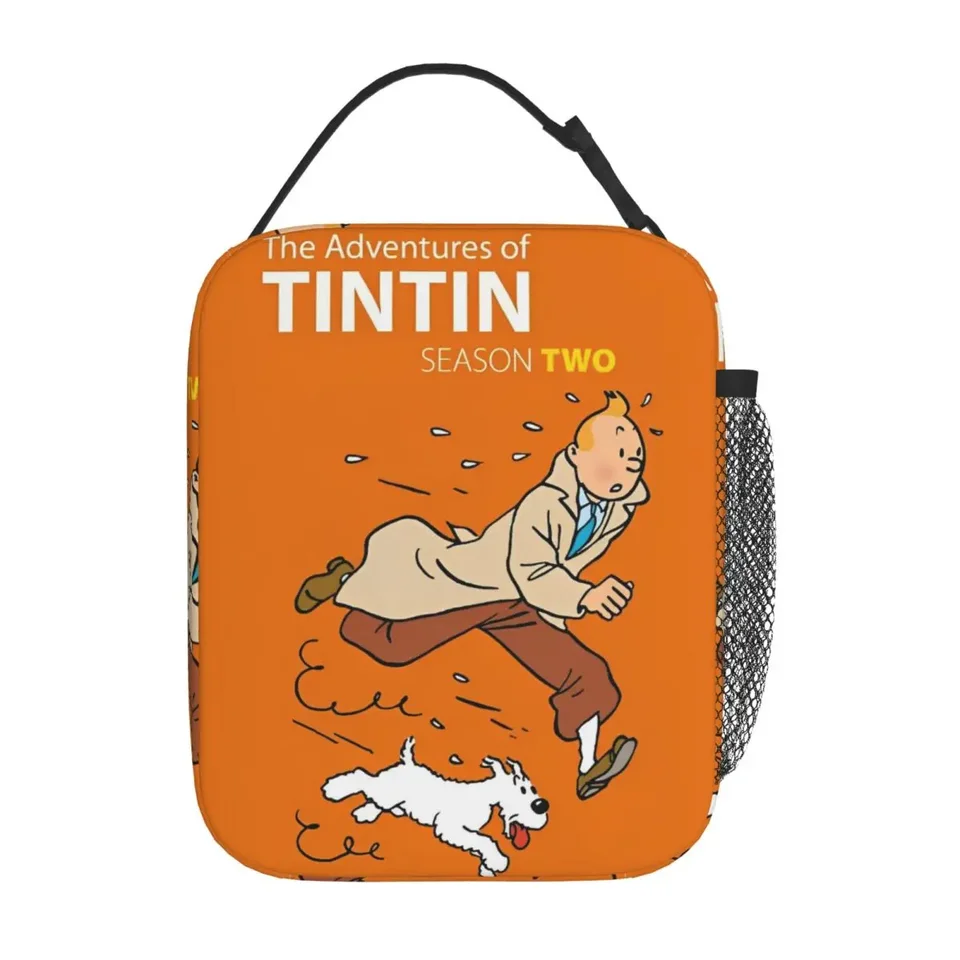 Izolovaná obedová taška Cartoon Tintins a zasnežené doplnky pre psov Food Box Y2K Thermal Cooler Bento Box pre školu