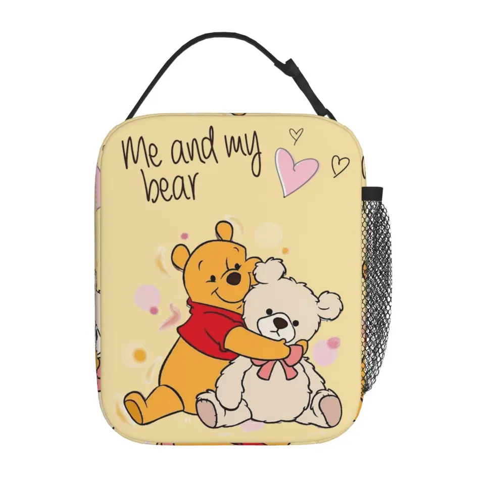 Izolované obedové tašky Winnie the Pú a moje medvedie doplnky Food Box Cool Cool Termal Bento Box pre školu