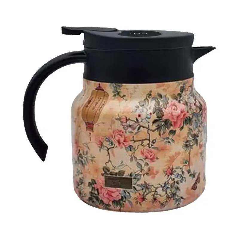 Izolovaný čajový hrniec 1000 ml čajového infuseru Trubler Vintage kvetinový vzor estetický čaj izolovaný čajovník na kvitnutie a