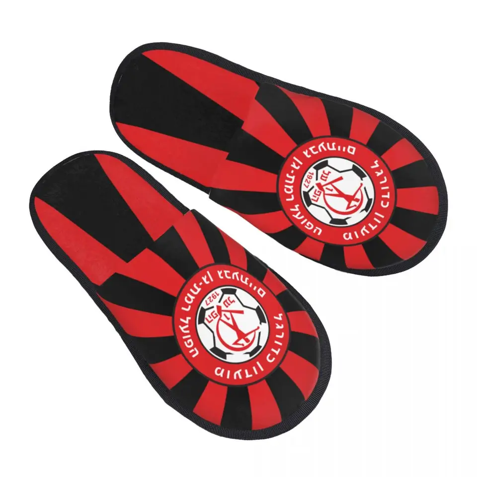 Izrael Hapoel Ramat Gan Givatayim FC Ženy a muži Slipper Fluffy Mäkké plyšové teplé domové topánky proti lyžicu útulné plyš