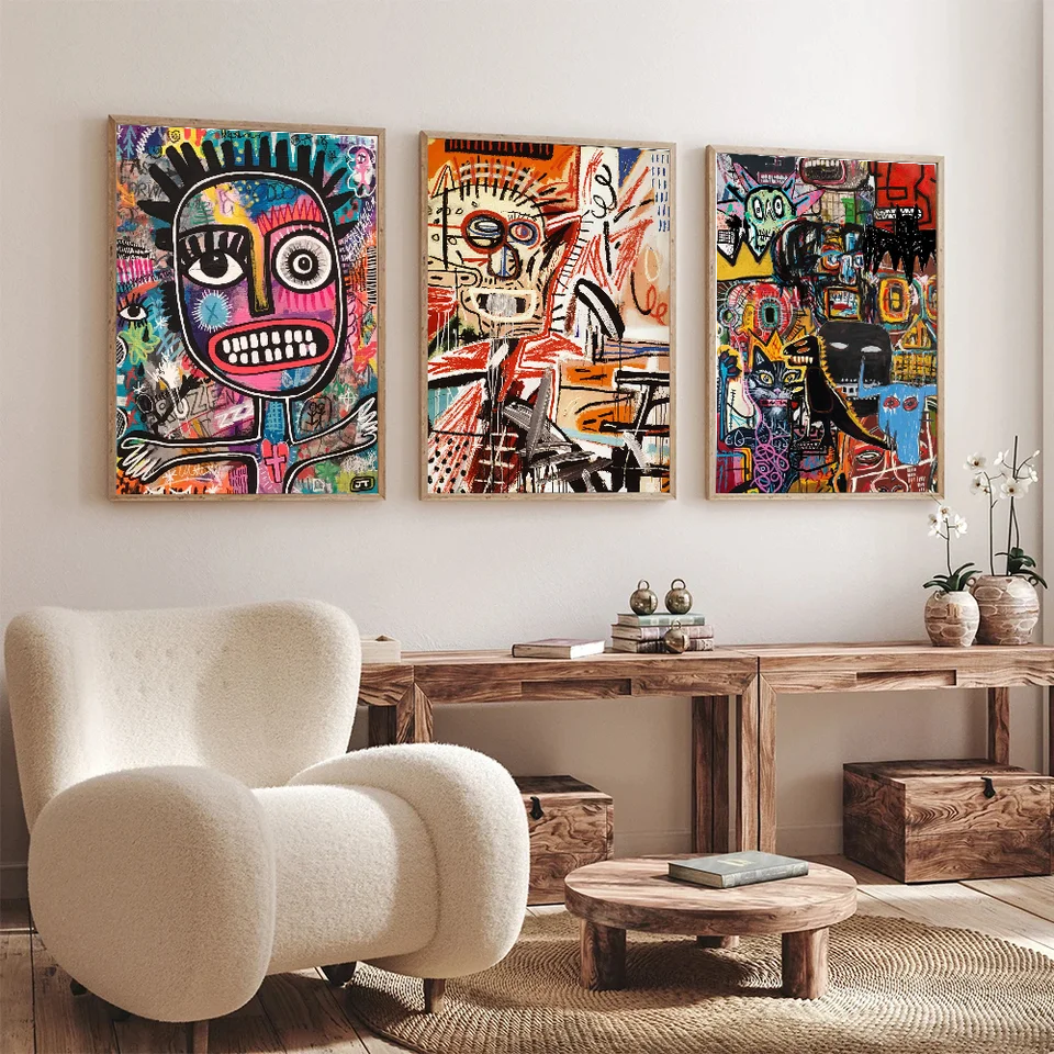 J-Jean M-Michel Basquiats Art Plagát Žiadny zarámovaný Kraft Club Bar papier Vintage plagát nástenná maľba maľba spálne Štúdium nálepky