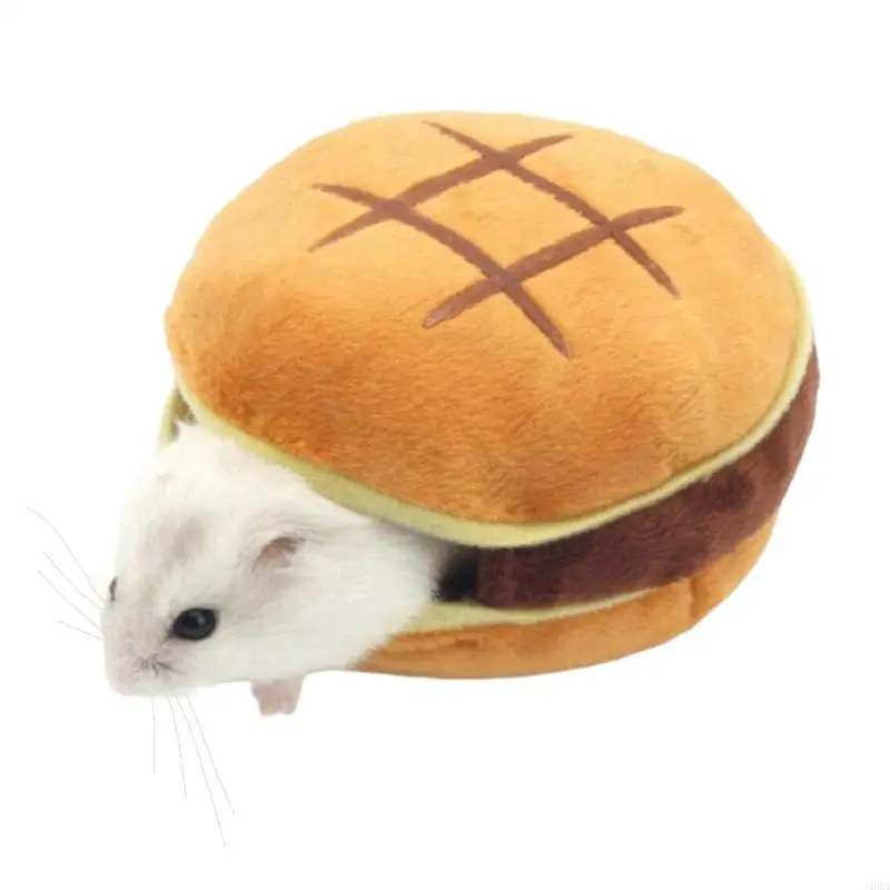 J6BA Small Animal Warm Bed Comfort House Burger v tvare klietky Nest pre škrečok s cukrom 3,15 x 2,36 palca