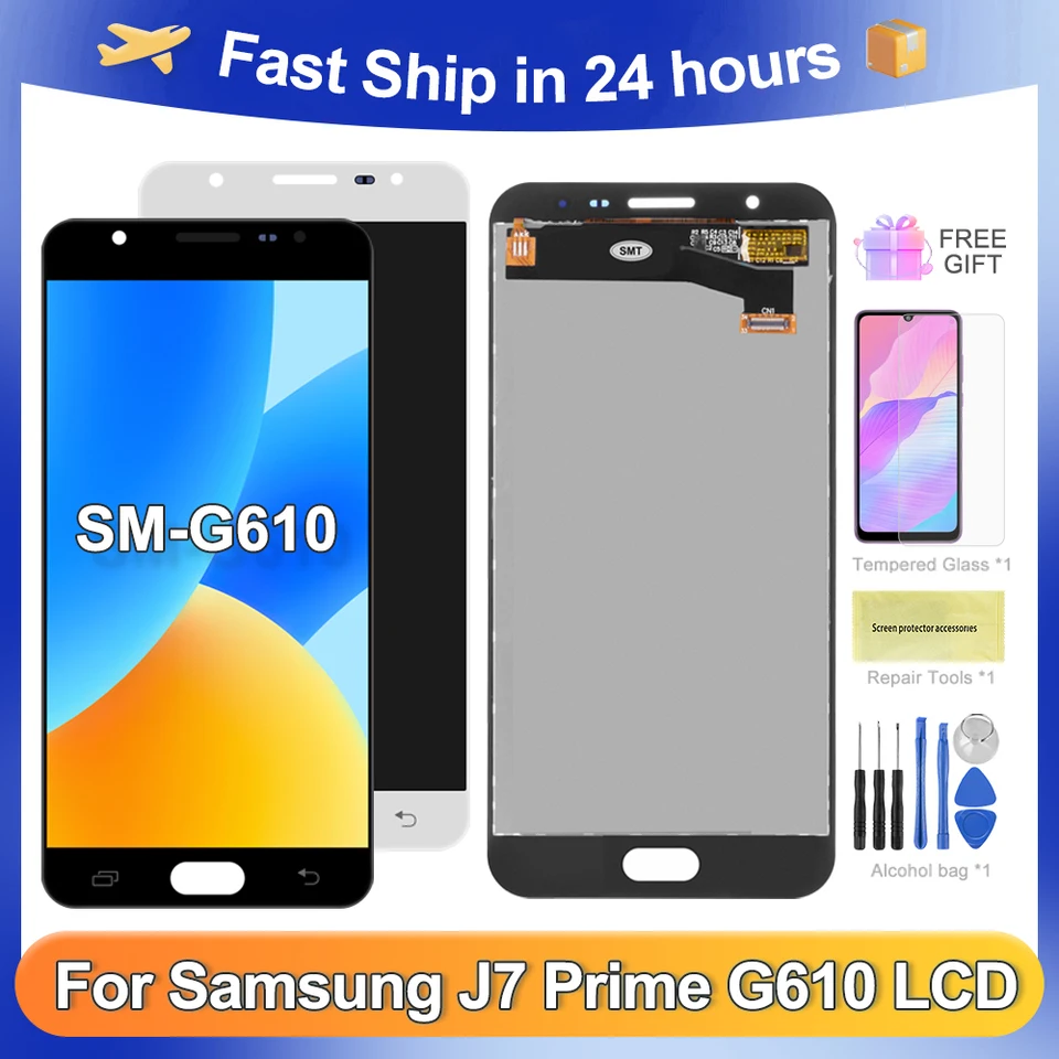 J7 Prime 5.5''For Samsung pre G610 G610F G610Y G610M G610 LCD DISPLEY DISPITION DIGITÁRU Zostava zostavy