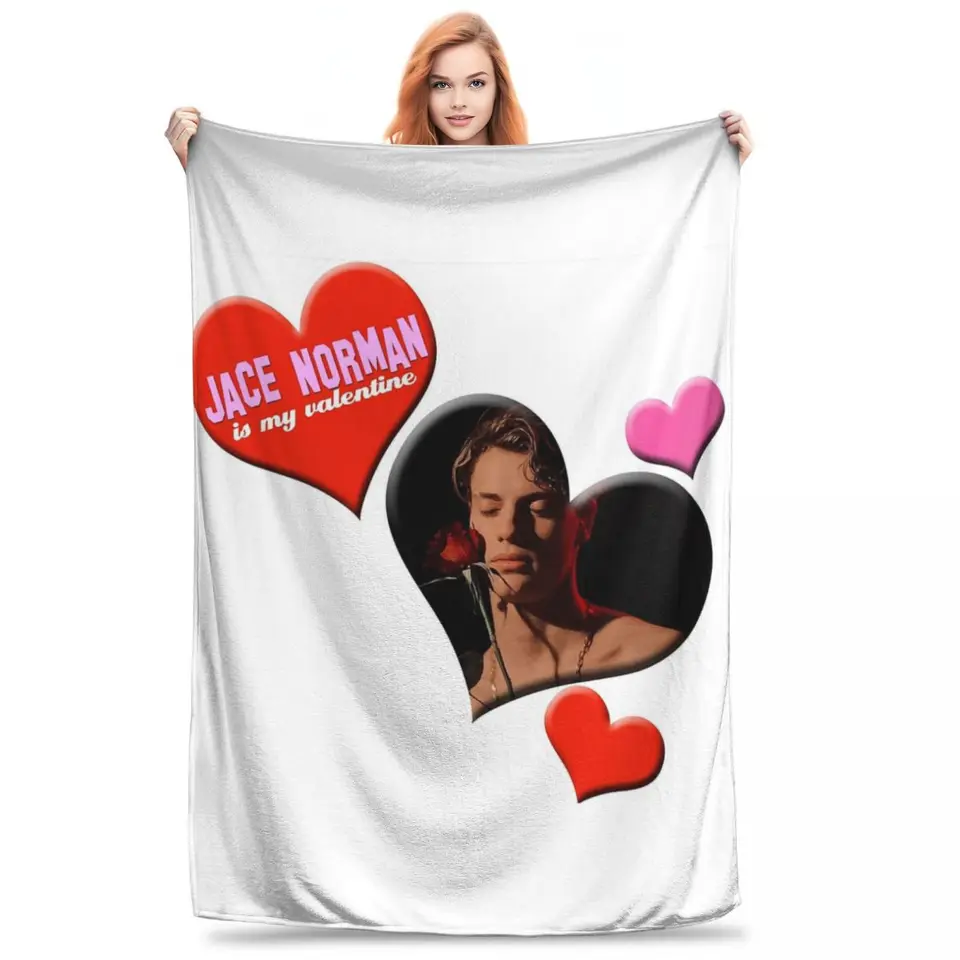 Jace Norman je moje valentínske prikrývky flanel Multifunkcia pohovky Hádzanie prikrývok pre gauč Office hodí prikrývku na posteľ