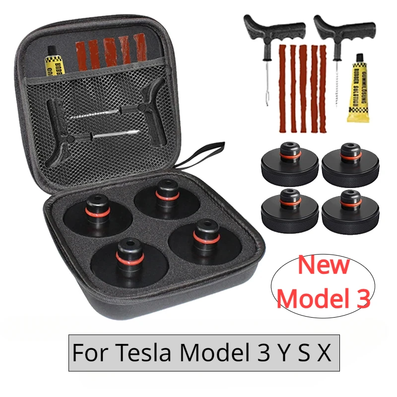 Jack podložka pre Tesla Model 3+ Gumový zdvíhací zdvihák Jack Adapter Adapter Nástroj na opravu nástrojov na opravu vozidla 3 YSX Nový model3 Highland 2024