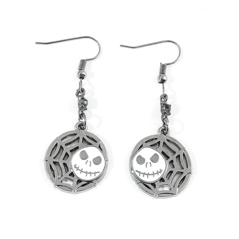 Jack Skellington náušnice Nočná mora pred vianočnými karikatúrami gotický večierok šperky lebka ručba rybia rybia hák