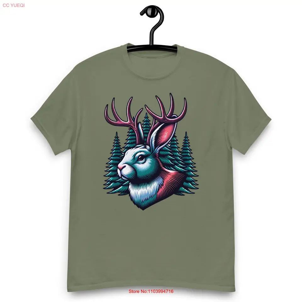 Jackalope Rabbit s parohmi Great Outdoors Classic Tee dlhé alebo krátke rukávy