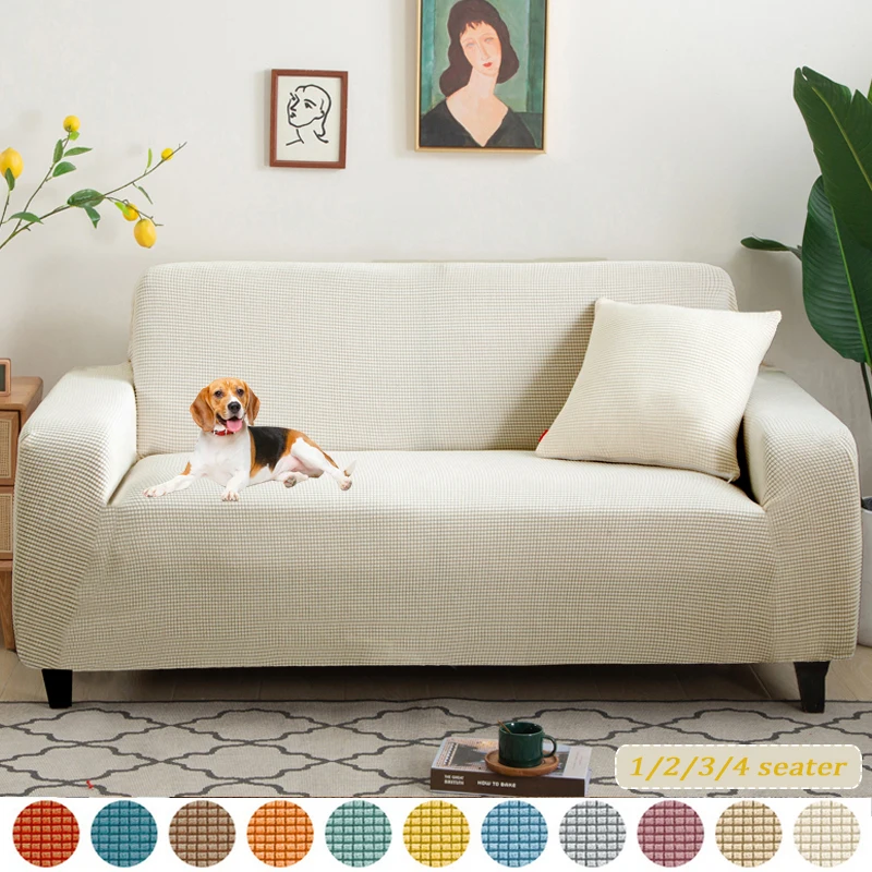 Jacquard Sofa Cover Cover Cover Cover Sofa Cover Elastic Mäkistého všestranného nábytku Ochrana kryt Pet Proof Obývacia izba