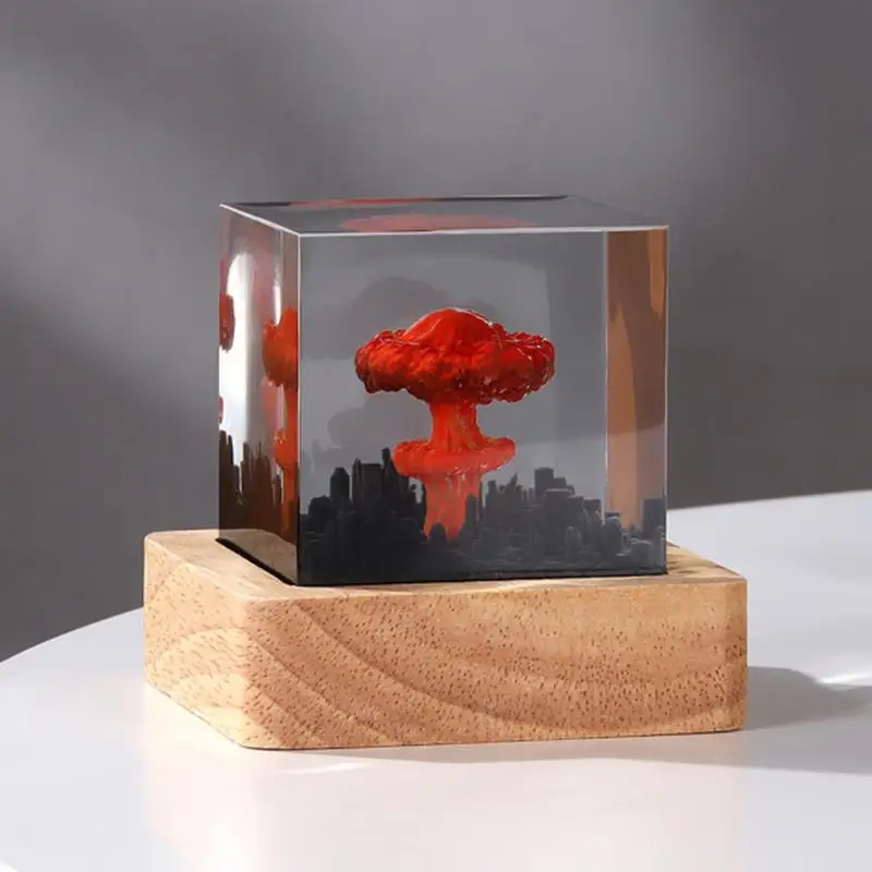 Jadrové huby cloudové nočné svetlo výbuch bomba USB Stolová lampa 3D Desktop Ornament Detská spálňa Domáce dekorácie vianočné darčeky hračky