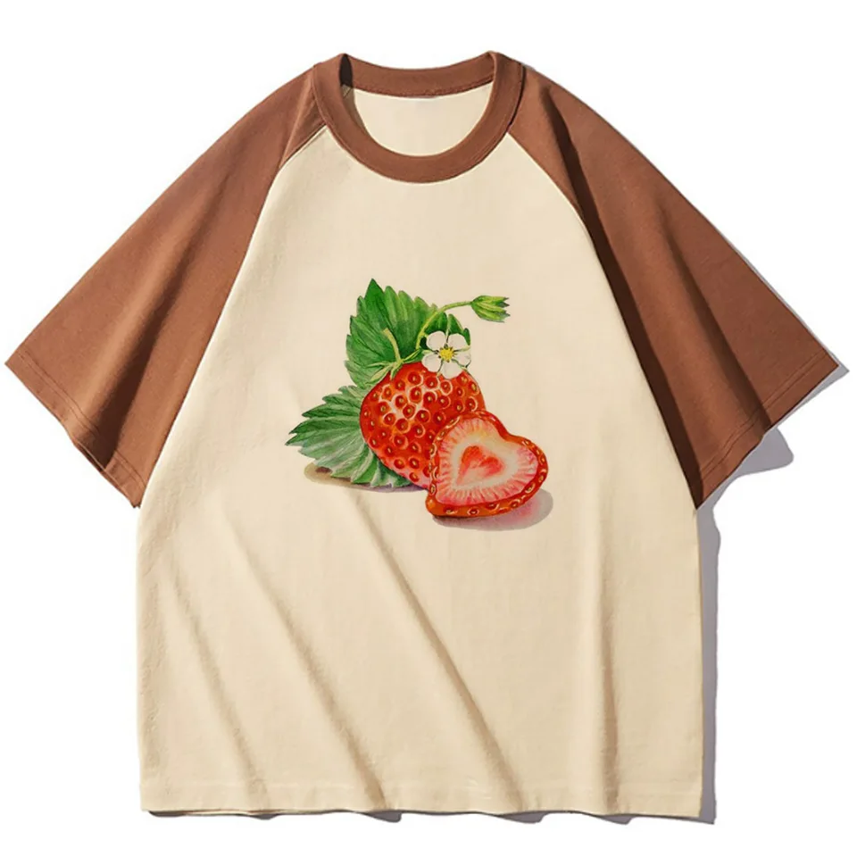 Jahodové tričko Dámske dámske oblečenie Tshirt Girl Comic Harajuku Anime Clothing