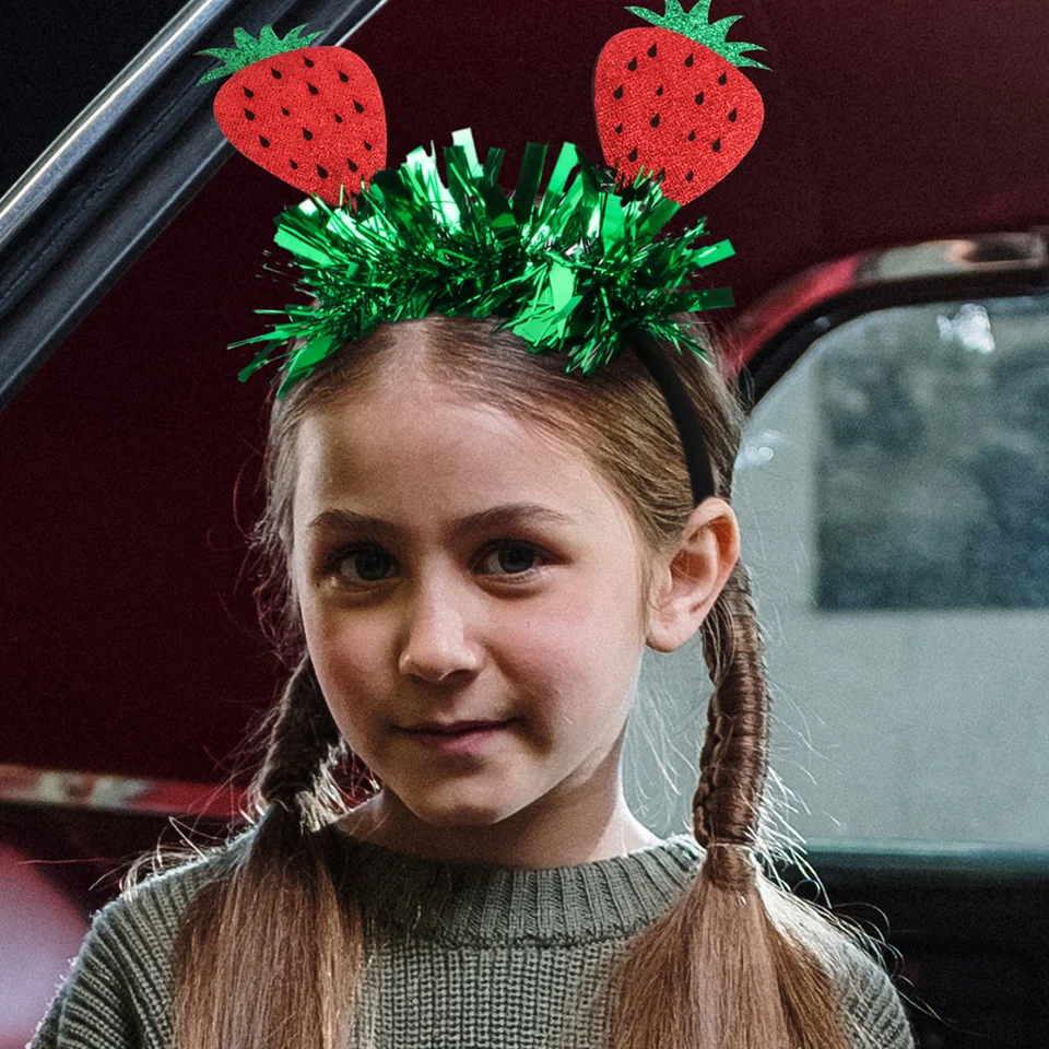 Jahodové čelenky ovocné vlasové doplnky Girl Felt The Letter Dámske vlasové pásma Miss čelenka