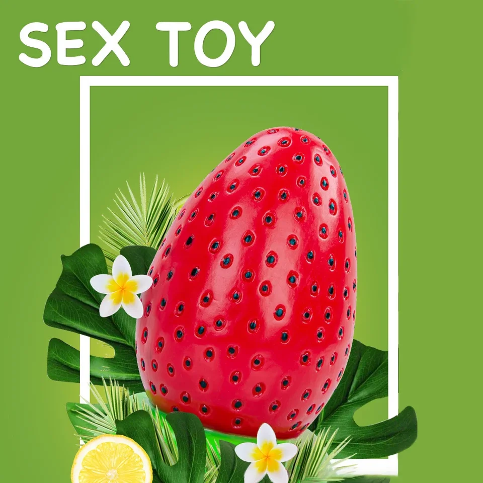 Jahodové ženské penis mäkké mäso Dospelá žena simulácia kvapalina silikónové silikónové pohlavné hračky simulácia mimozemský penis pár flirtuje