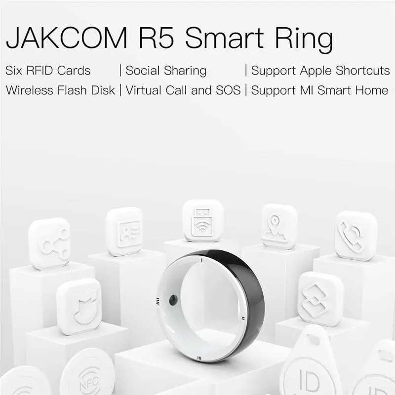 Jakcom R5 Smart Ring 6 RFID karty Smart Weable Device Watch NFC Wear pre iOS Android Mobile náramok PC hodinky Ewelink Switch