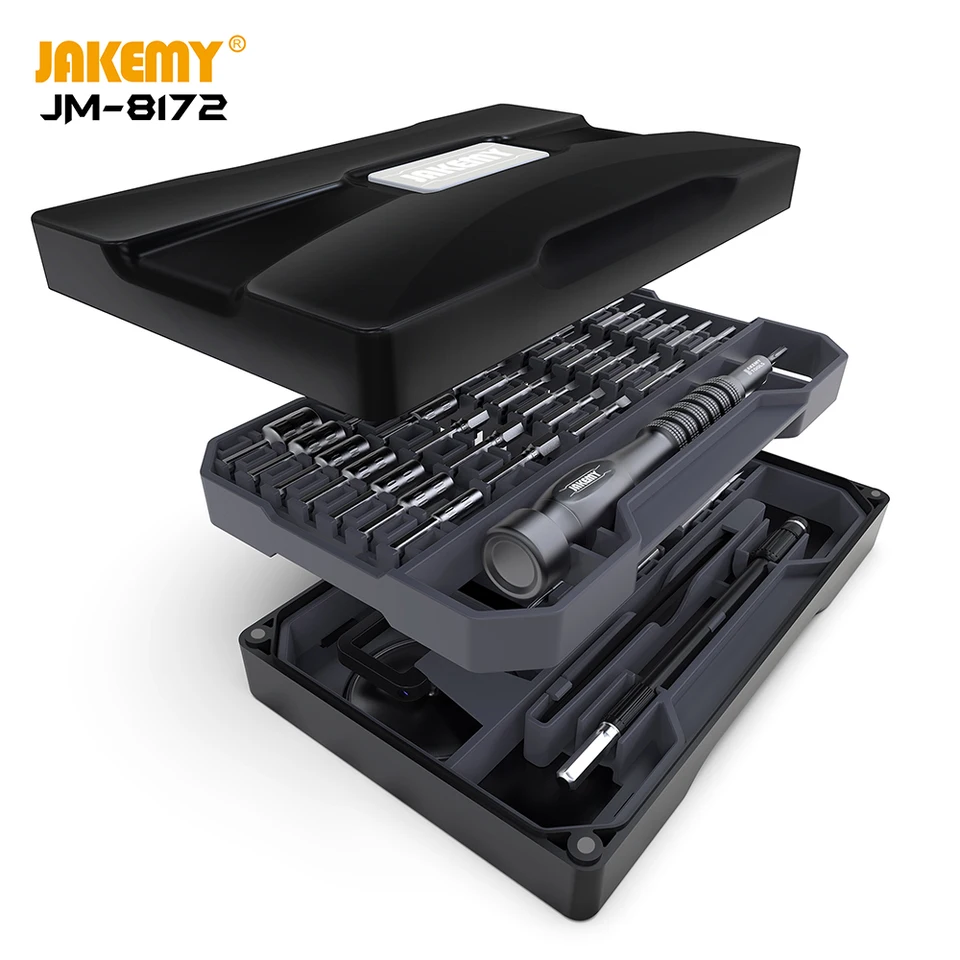 Jakemy JM-8172 Presná magnetická skrutkovač Set Torx Bits Screw Driver pre mobilný telefón Tablet Tablet Hodinky Súprava