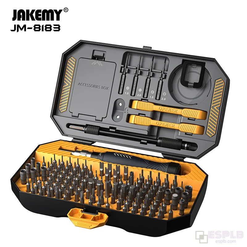 Jakemy najnovší 145 v 1 presný magnetický skrutkovač set hex Phillips Screw Driver CR-V Bit pre nástroj na opravu notebooku mobilného telefónu