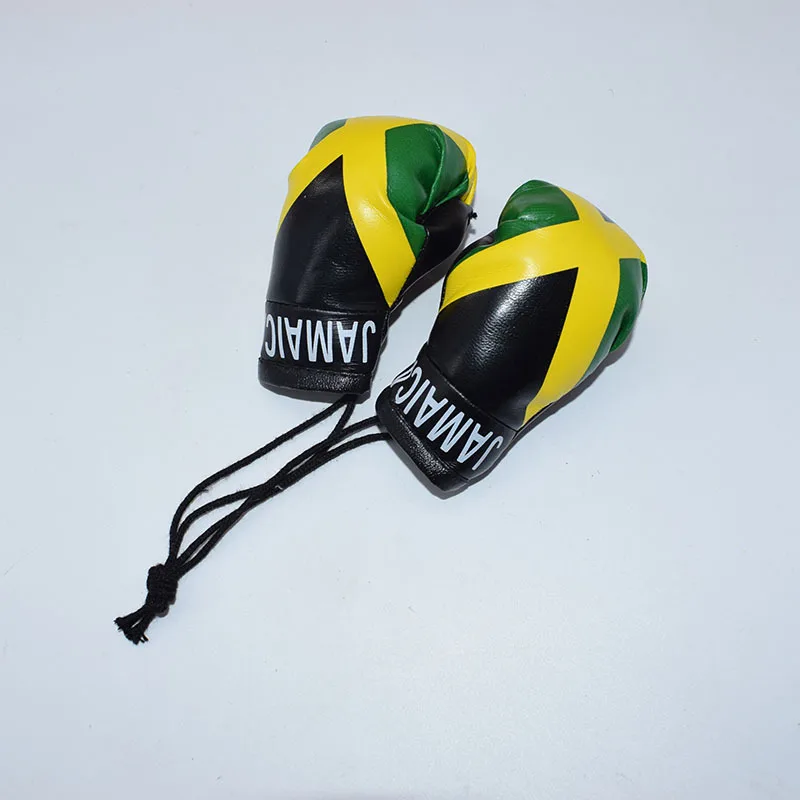 Jamajka Keychain Kožené rukavice rukavice Keychain PVC päsť kľúča Klávesové kľúče Klávesové doplnky