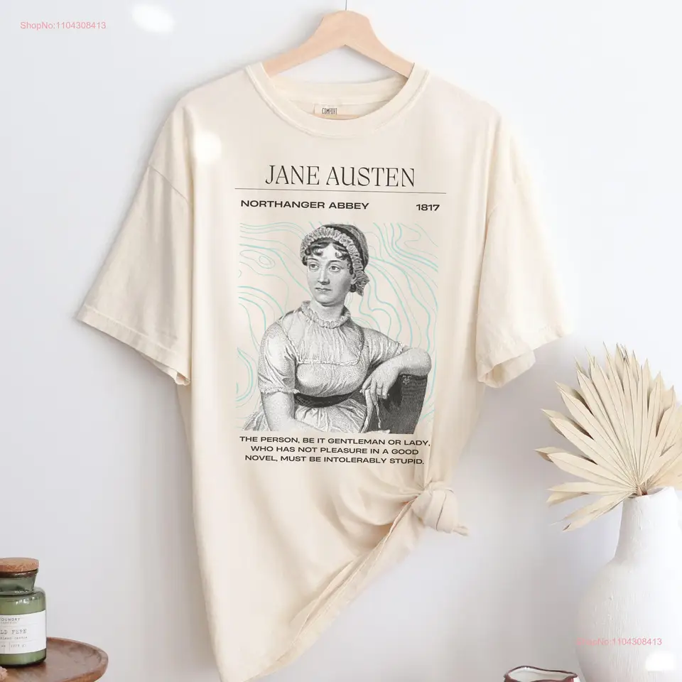 Jane Austen Comfort Colors T tričko Northanger Abbey Light Academia Feminist Booktok Book Lover Ela Učiteľ Homebody
