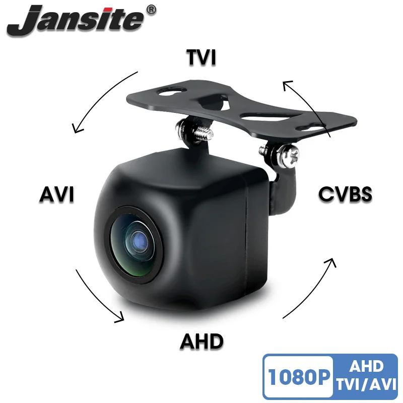 Jansite 170 ° Podpora AHD TVI AVI 1920x1080p CVBS Car Zadný výhľad kamera Camera Fisheye Rad Camera Nočné videnie IP68 nepremokavý