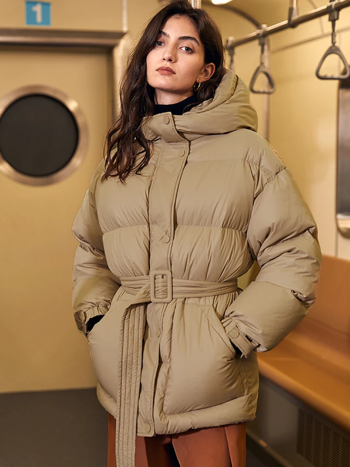 Janveny Fashion Winter Women Down Jacket 2024 Zima