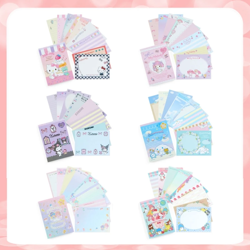 Japonsko 2023 New Sanrio Family Hellokittys Melody Malody Little Twin Stars Kuromi Cinnamoroll Limited A6 note Pad Japonsko vyrobené anime hračky