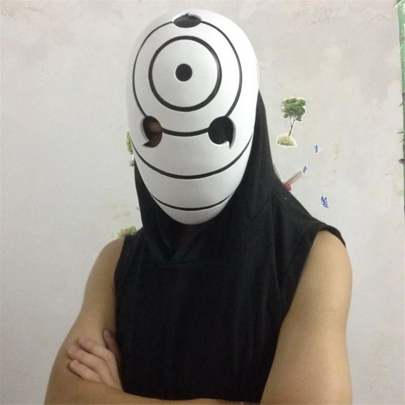 Japonsko Anime Akatsuki Uchiha maska ​​Tobi Obito Akatsuki Ninja Madara cosplay kostýmy živice masky Halloween Party Mask