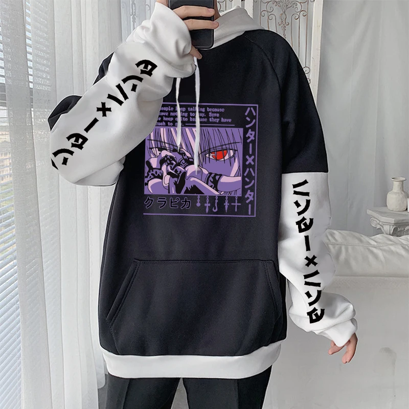 Japonsko Anime Kawaii Hunter x Hunter Kurapika Ženy Mikina harajuku Príležitostne nadmerne nadmerne veľkým rukávom Kórejské kapucňové vrcholy mikiny