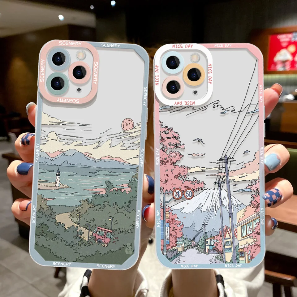Japonsko Anime Krajina telefónu pre puzdro pre Xiaomi 13T 11T Pro 13 12 Lite Redmi 13C Poznámka 13 12 11 9 8 10 Pro Poco X6 M6 X5 Pro Cover