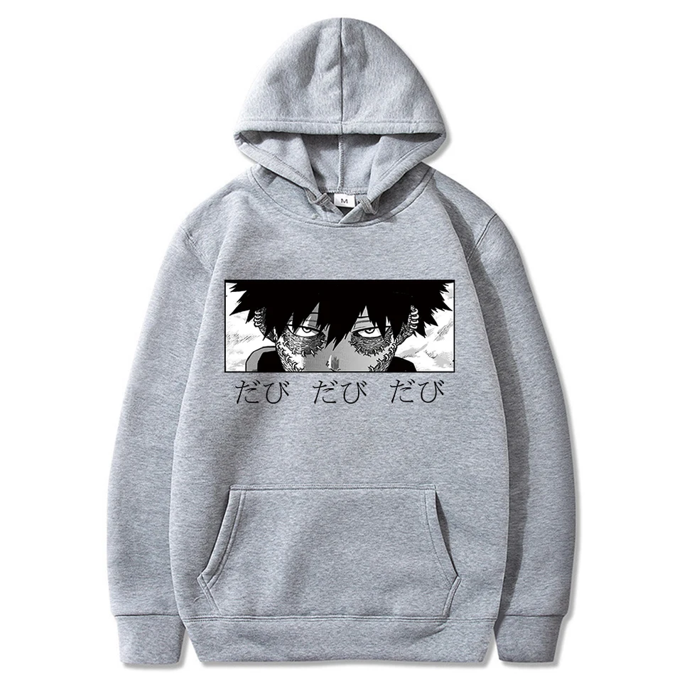 Japonsko Anime My Hero Academia Dabi Eyes Tlač mikín Ženy Karikatúra Grafická streetwear mikina nadmerne nadmerná zimná mikina Muž