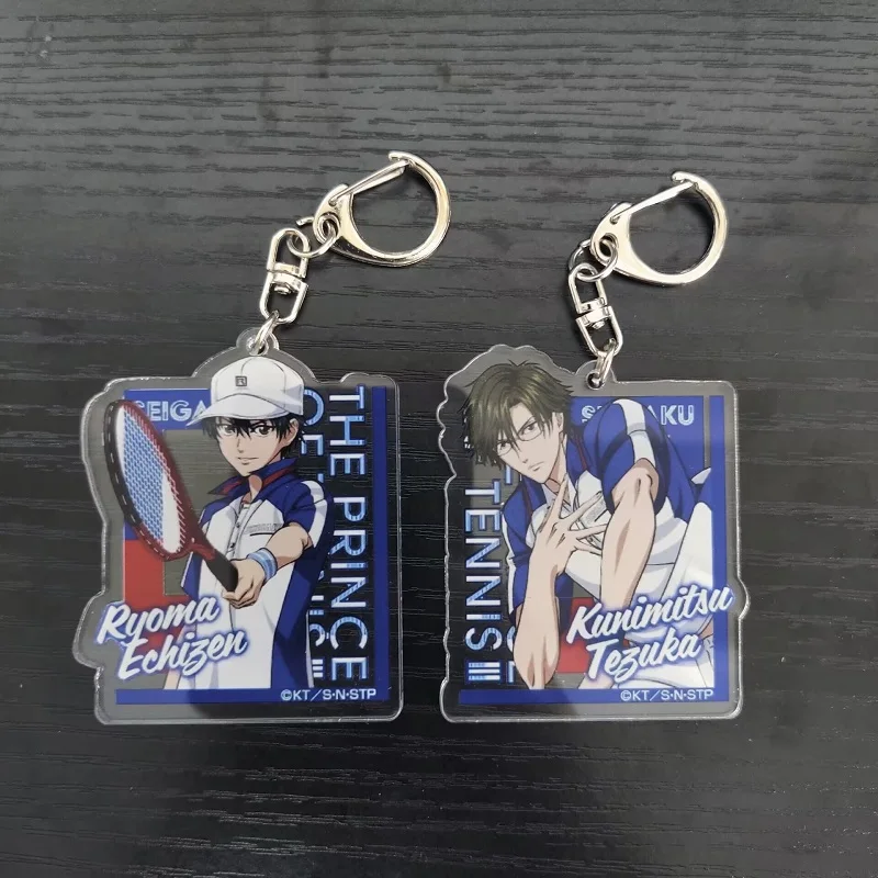 Japonsko Anime New Prince of Tennis Figures Ryoma Echizen Tezuka Kunimitsu akrylové kľúče vrecko na prívesok Keyrings Aždienky Hračky