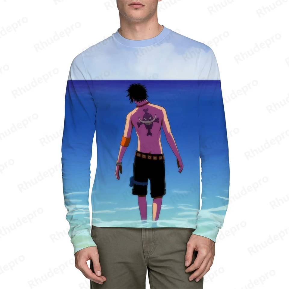 Japonsko Anime One Piece Roronoa Zoro Monkey D. Luffy 3D tlač Cosplay Tričko Dámske tričká s dlhým rukávom Veľké top
