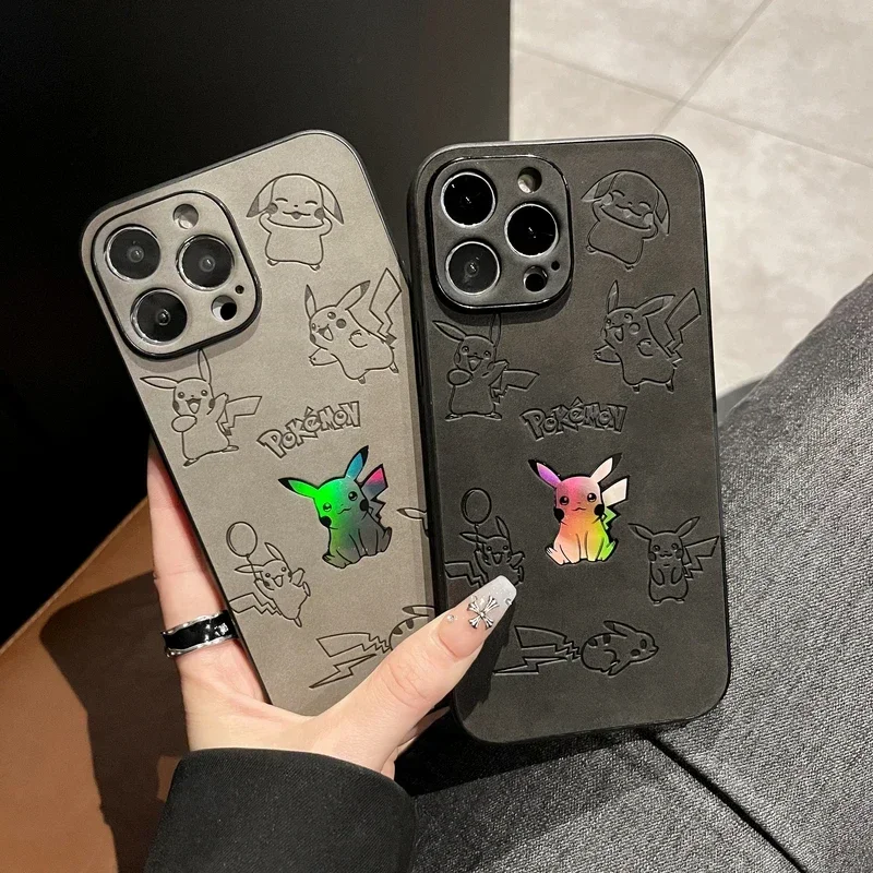 Japonsko Anime Pocket Monsters Pokemon Pikachu pre telefón pre iPhone 15 14 13 12 11 Pro XS Max x xr 7 8 Puls Tvrdý pokrývka kože