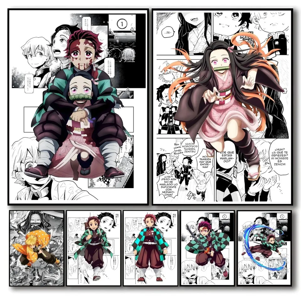 Japonsko Anime postava démona Slayer Self-pasívne umenie vodotesná papierová nálepka kaviarňa bar