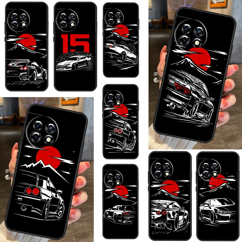Japonsko JDM Športové autá Muž Muži pre mužov pre OnePlus 11 10 9 8 ACE PRO 11R 9RT 10T 8T ONEPLUS NORD N20 N20 2T CE 2 Lite Cover