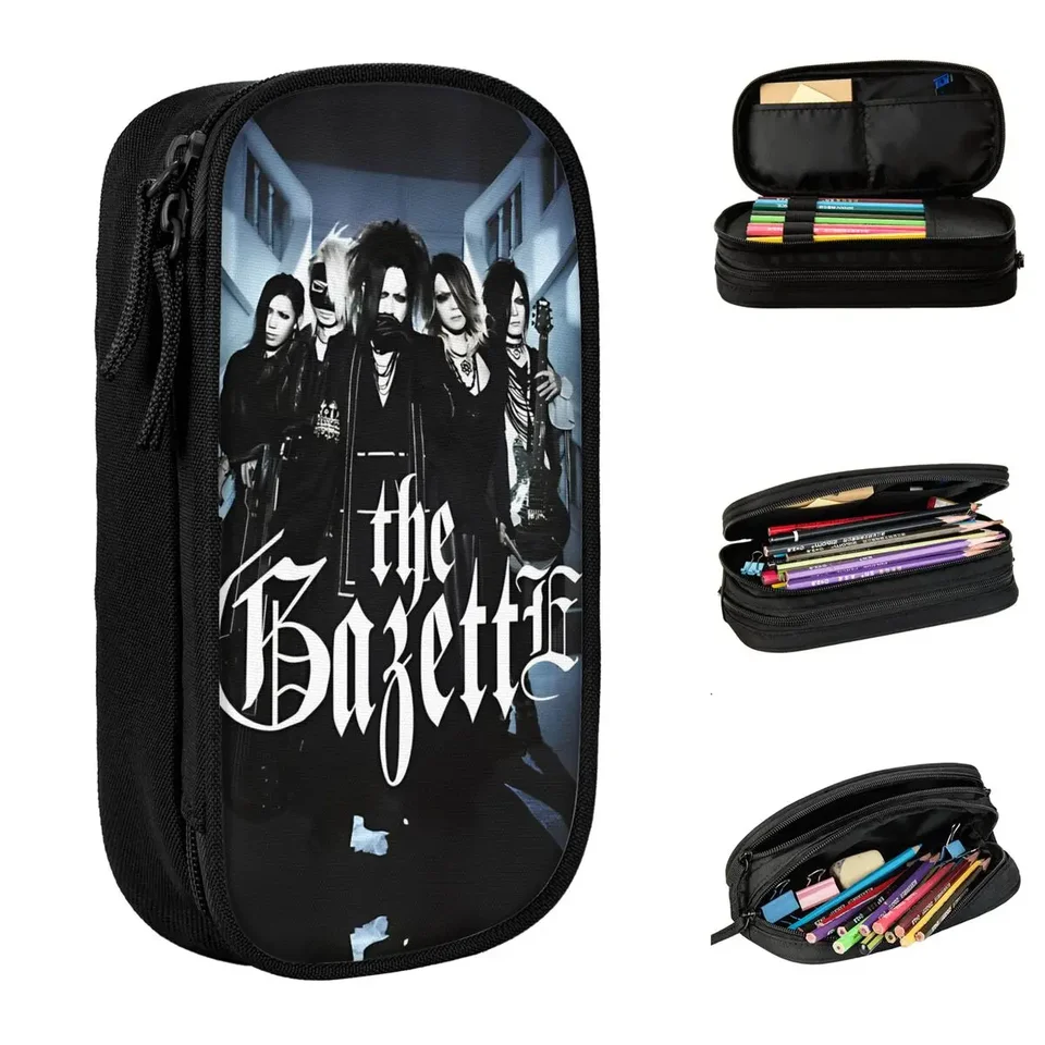Japonsko Rock the Gazette Band Cencil Case Case Pen Držiteľ taška pre deti Darček pre veľké kapacity Darčekové puzdro