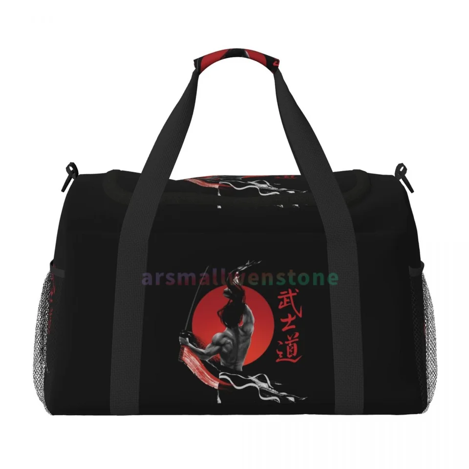Japonsko Samurai Spirit Travel Duffel Bags Personalizované týždenné tašky s ramenným remienkom Sport Gym Yoga batožinová taška