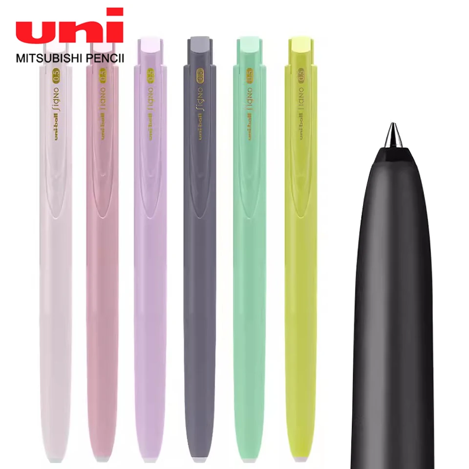 Japonsko Uni New Gel Pen Umn-155 Macaron Limited Black Atrament 0,5 mm Písanie plynulejšieho úradu Študent kancelárie Kawaii Stationery Pens na písanie