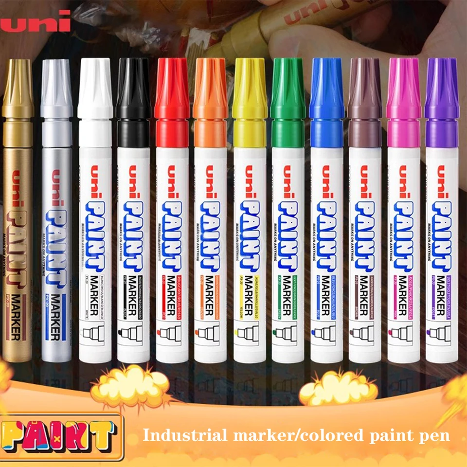 Japonsko Uni Paint Pen PX-20 plagát Graffiti maľba nepremokavá olej na báze trvalého markerového pera Art Supplies Stationery Posca